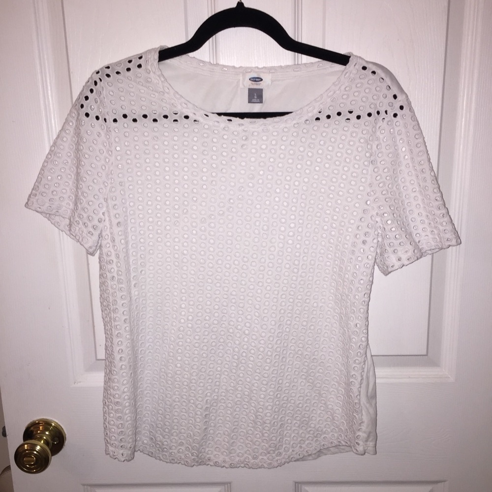 Old Navy White Short Sleeve Shirt